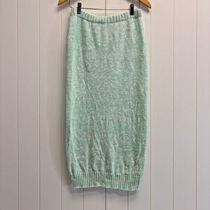 Vintage Sweater Teas 90s‎ Preppy Hipster Pastel Knit Skirt Size M Mint Stretchy